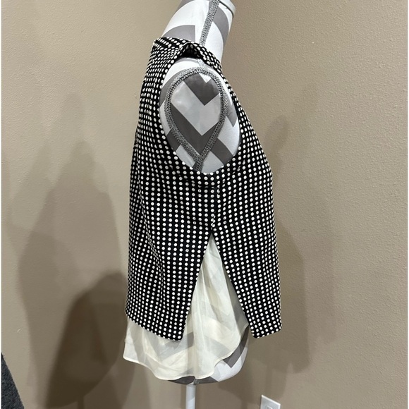 K. By Kersh Black/Cream Polka Dot Sleeveless Top, EUC! - Picture 2 of 7